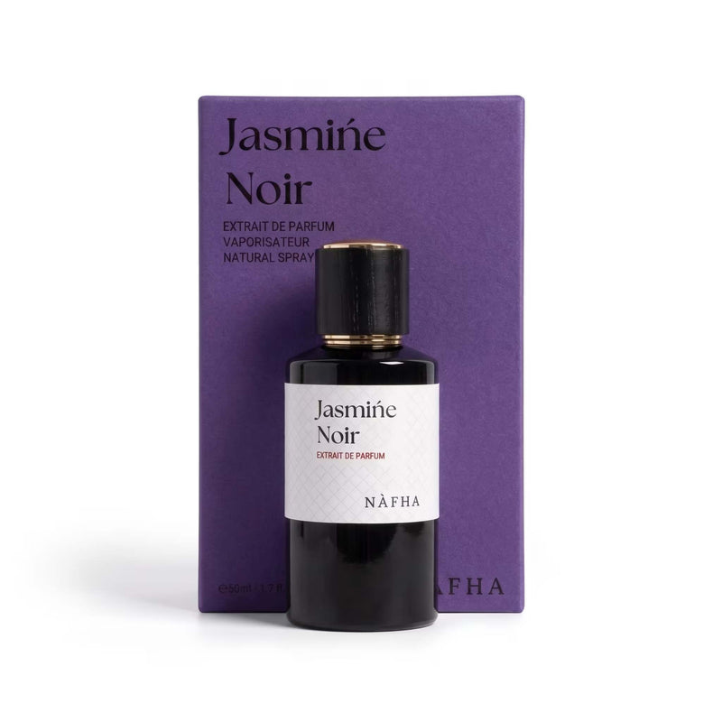 NAFHA Jasmine Noir Perfume - Premium Deep Purple Retail Packaging Box and 50ml Bottle